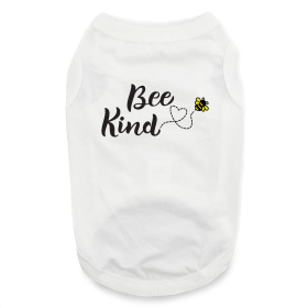 Bee Kind Dog Shirt (Color: White, size: 2X-Large)