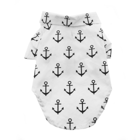 Hawaiian Camp Shirt (Color: Anchors Aweigh, size: X-Large)